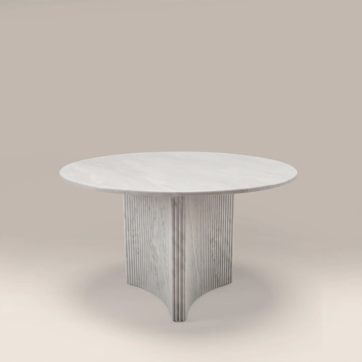 Marcellus White Marble Round Dining Table