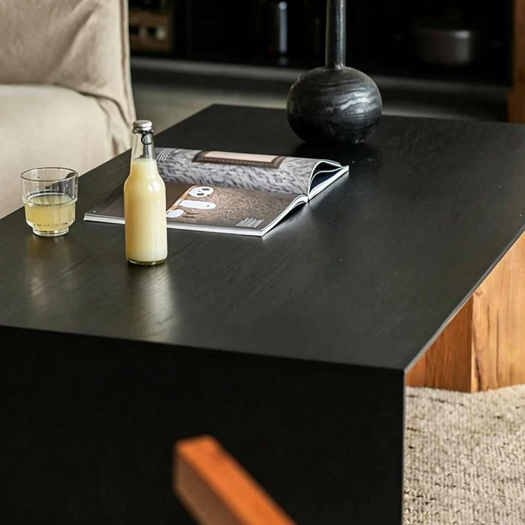Hamish Matte Black Cube Coffee Table