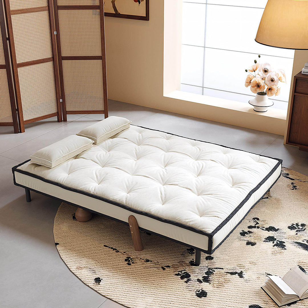 Lumina Single Sofa Bed, Velvet in a lifestyle setting with click sofa bed