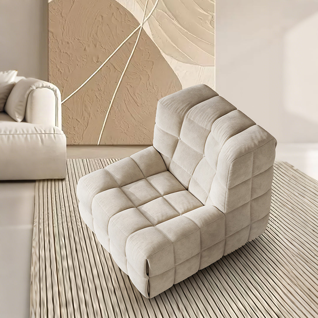 Arneson Single Seater Sofa, Armchair, Corduroy-Weilai Concept