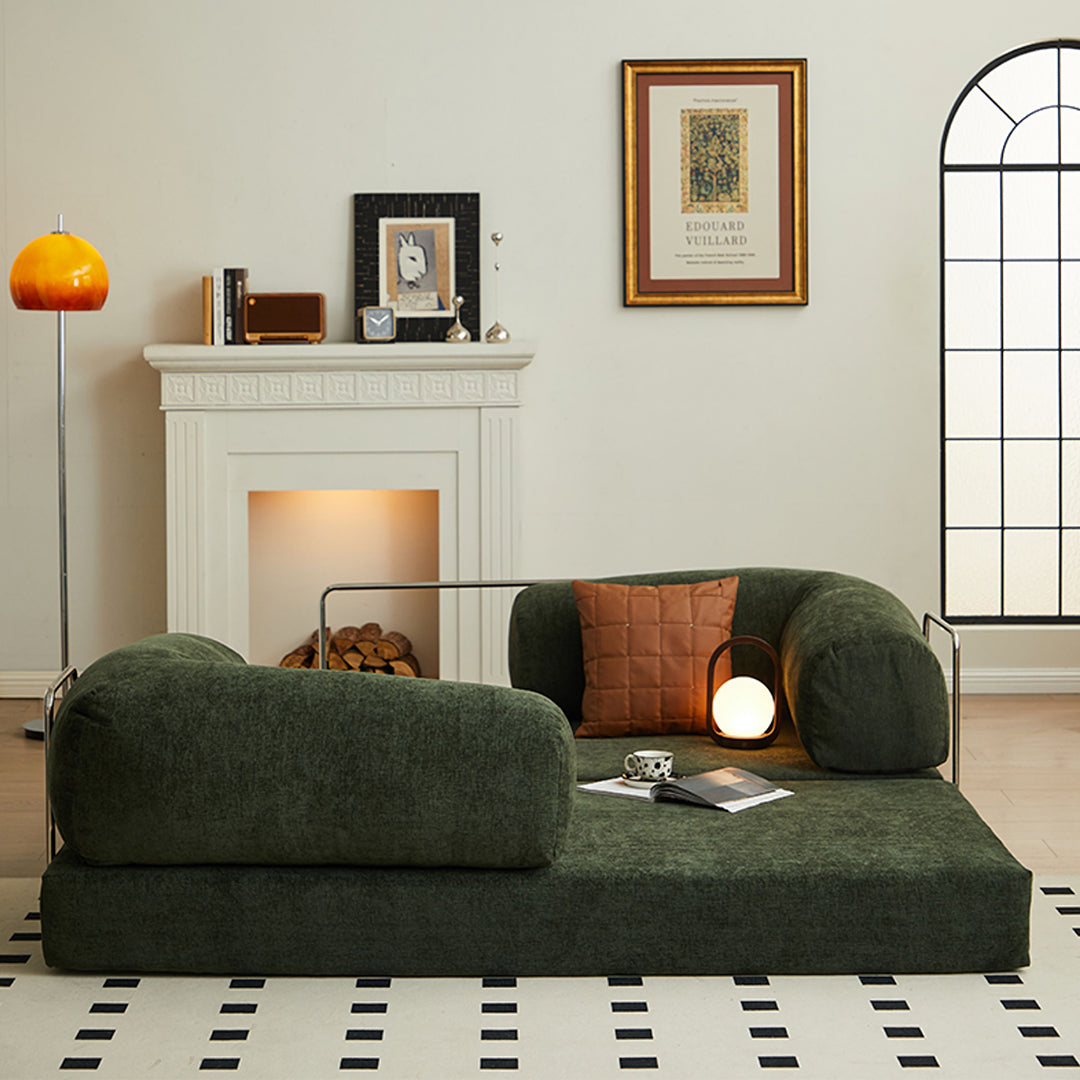 Yamada Foldable Lazy Sofa Bed, Corduroy with corner sofa bed finance
