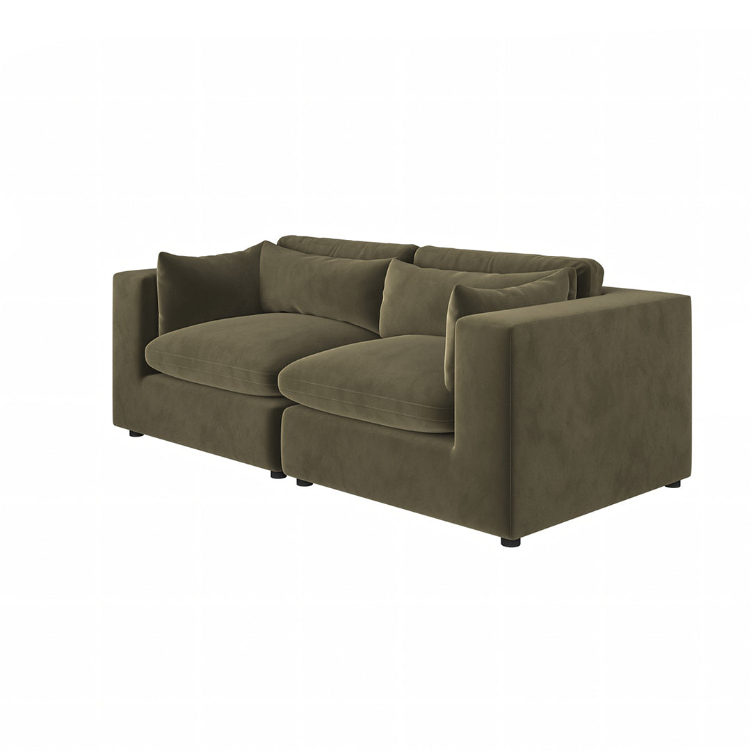 Makhmudov Loveseat Sofa, Two Seater Sofa, Velvet-Weilai Concept