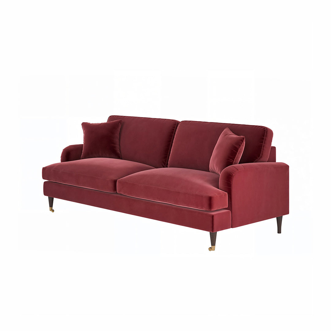 Ismail Two Seater Sofa, Loveseat, Velvet-Weilai Concept