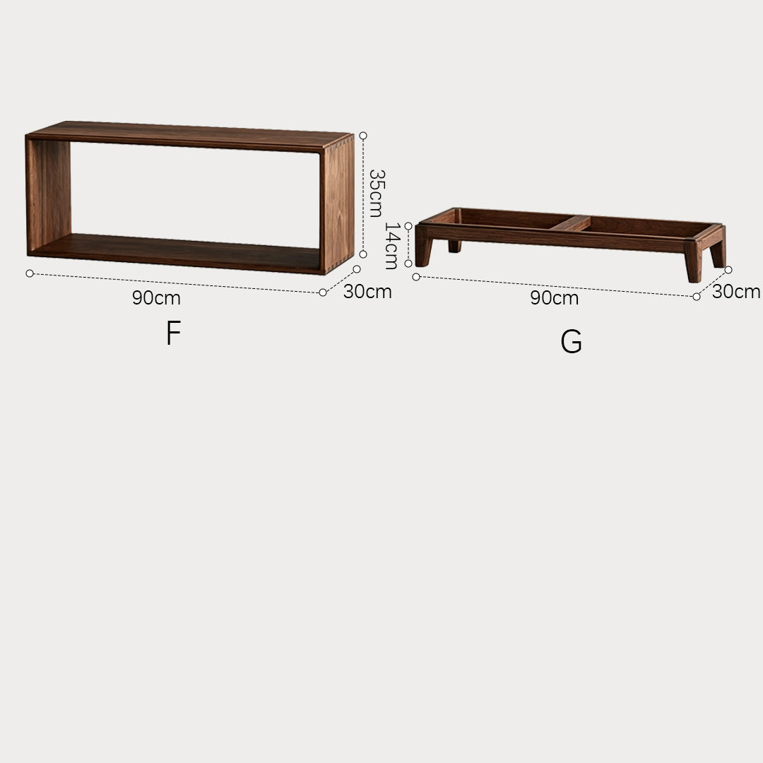 Baxter Walnut Modular Storage Cubes