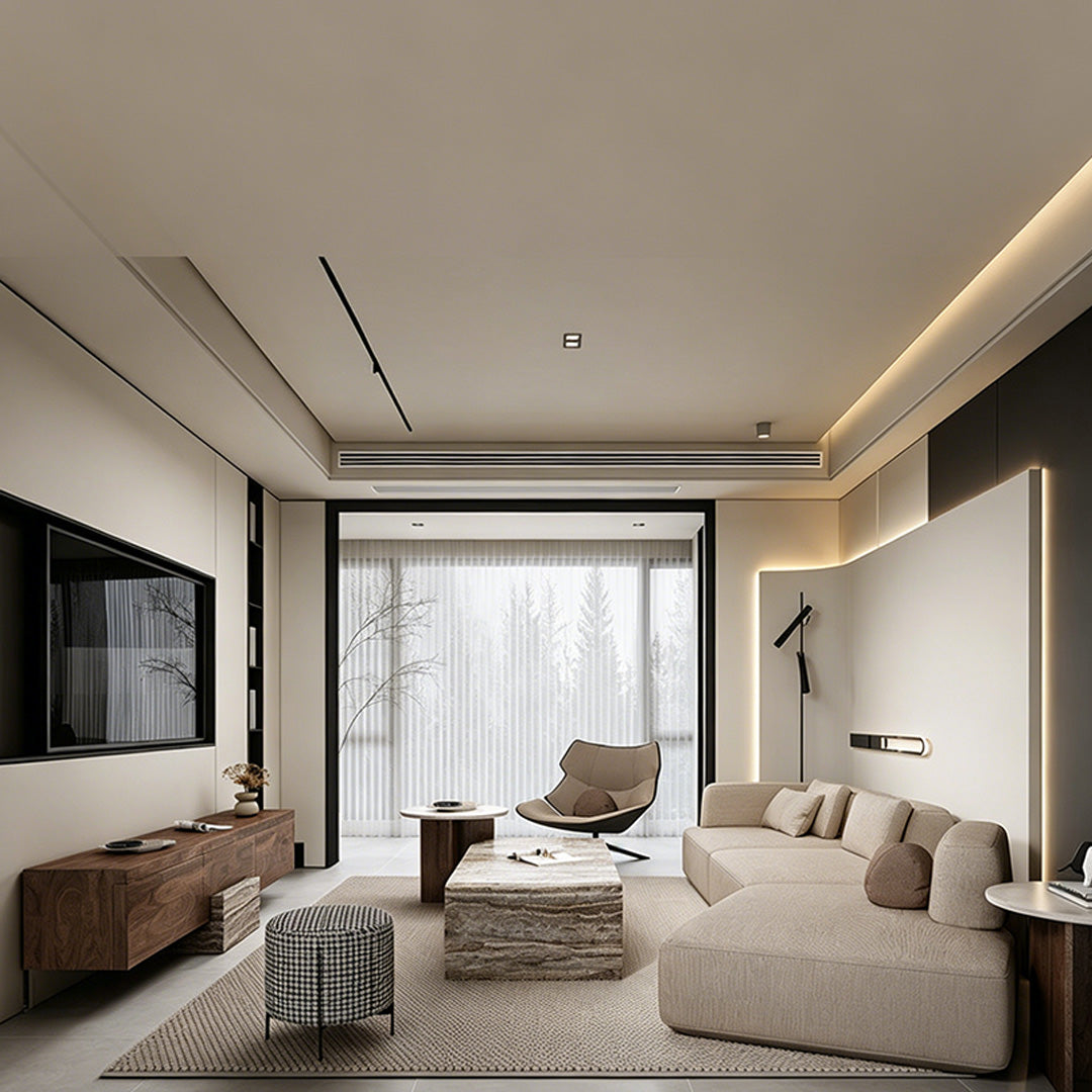 Harvey Walnut Wall-mounted TV Unit