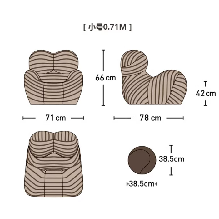 B&B "Mom's Embrace" Single-seater Sofa