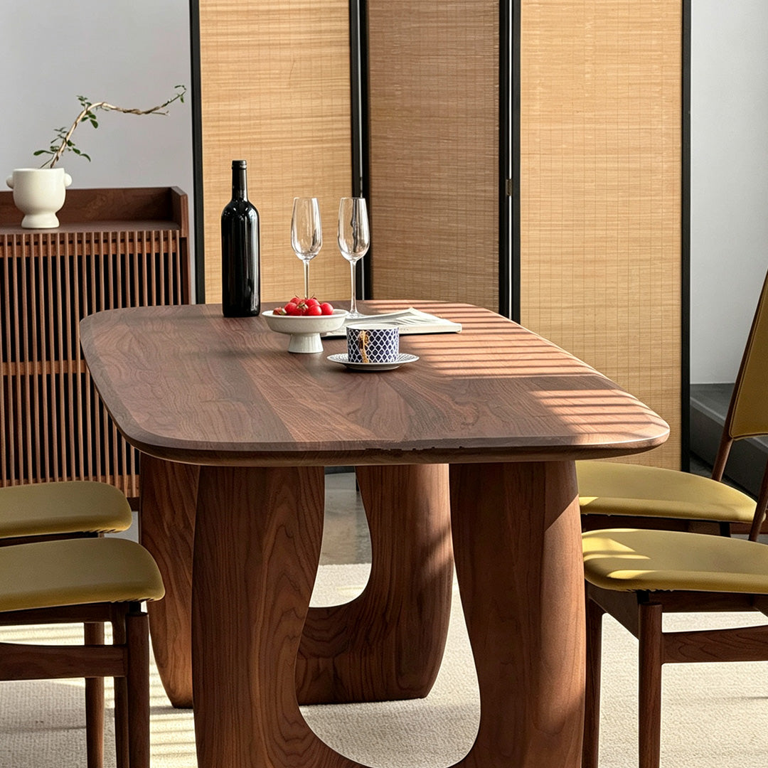 Keaton Walnut Wood Dining Table