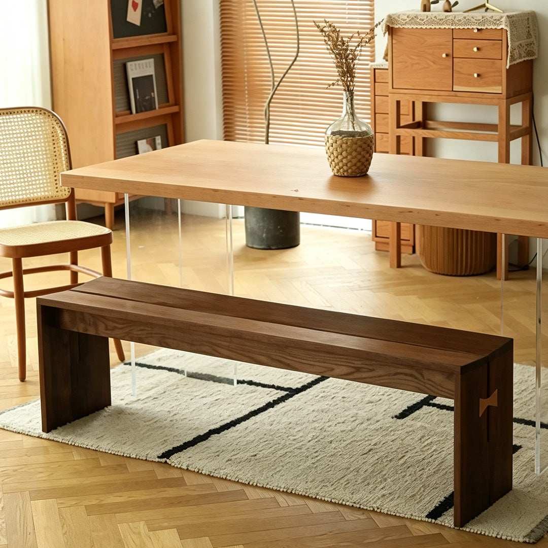 Arlo Walnut Solid Wood Bench