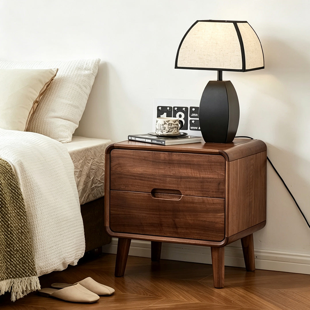 Dustin Walnut Bedside Table