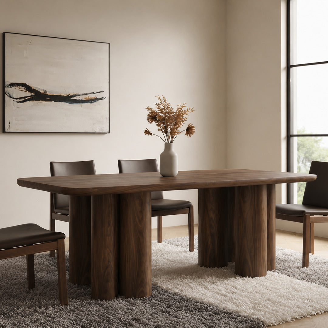 Laurel Walnut Solid Wood Dining Table