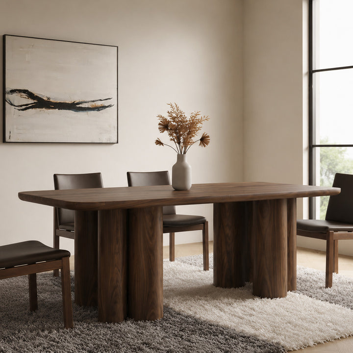 Laurel Walnut Solid Wood Dining Table