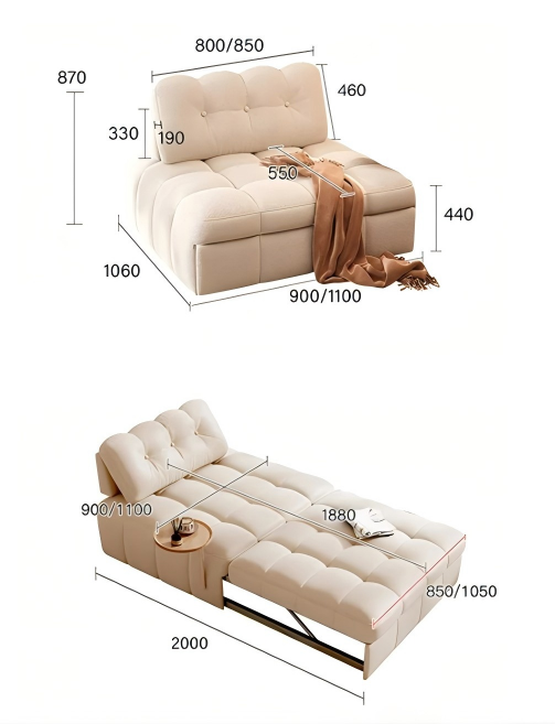 Puff Foldable Sofa Bed