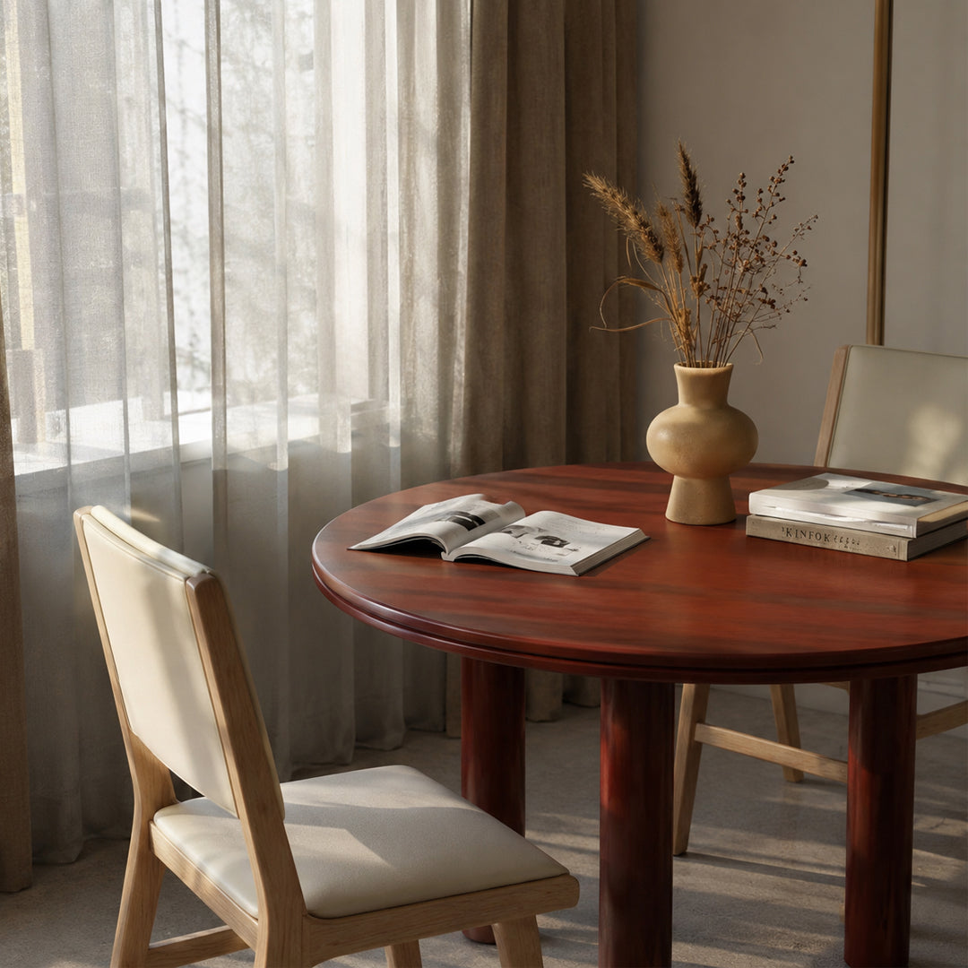 Merrick Natural Wood Cream Upholstered Dining Chair