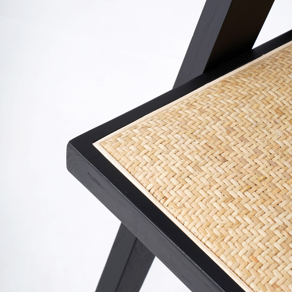 Durable Restaurant Chair Ash Wood Rattan Dinning Chairs Restaurant