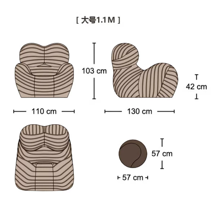 B&B "Mom's Embrace" Single-seater Sofa