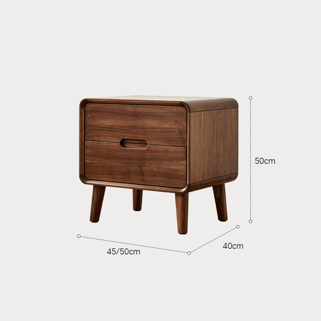 Dustin Walnut Bedside Table