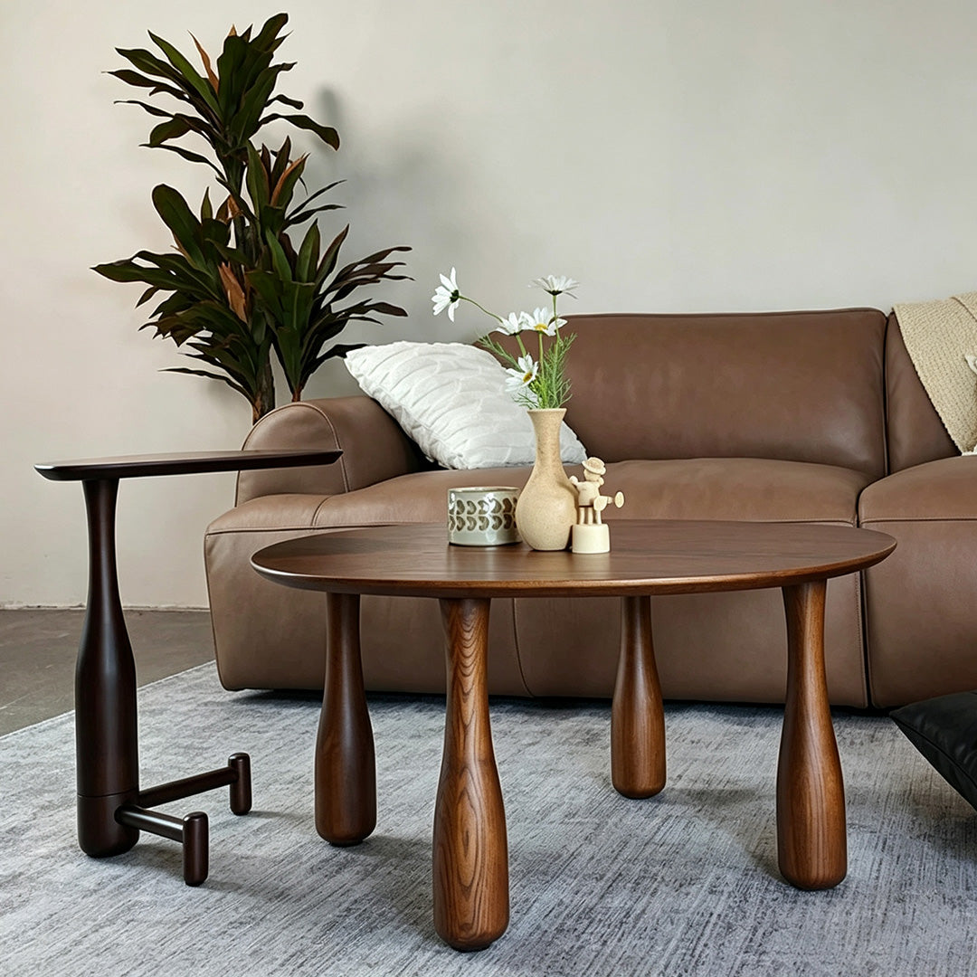 Laird Walnut Round Coffee Table