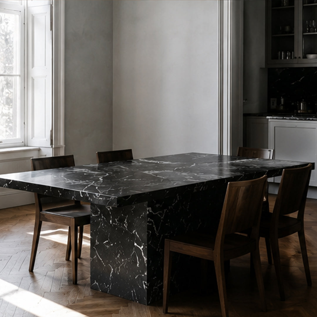Marcellus Black Marble Dining Table