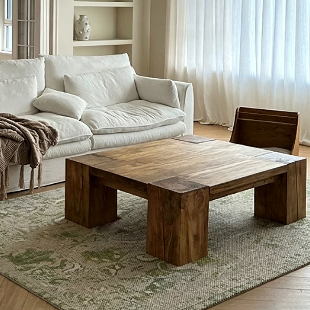 Ezra Natural Wood Chunky Coffee Table