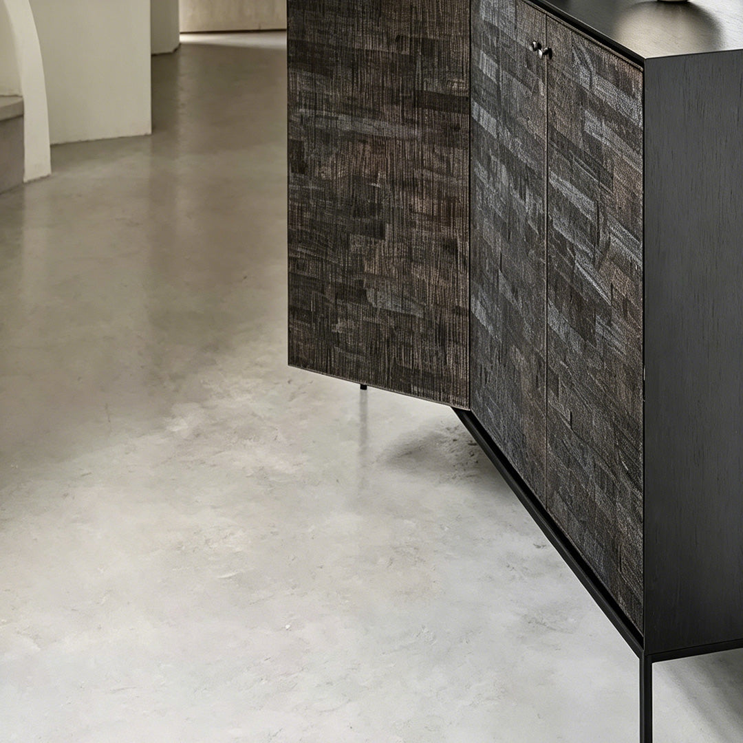 Gabriel Charcoal Textured Wood Sideboard