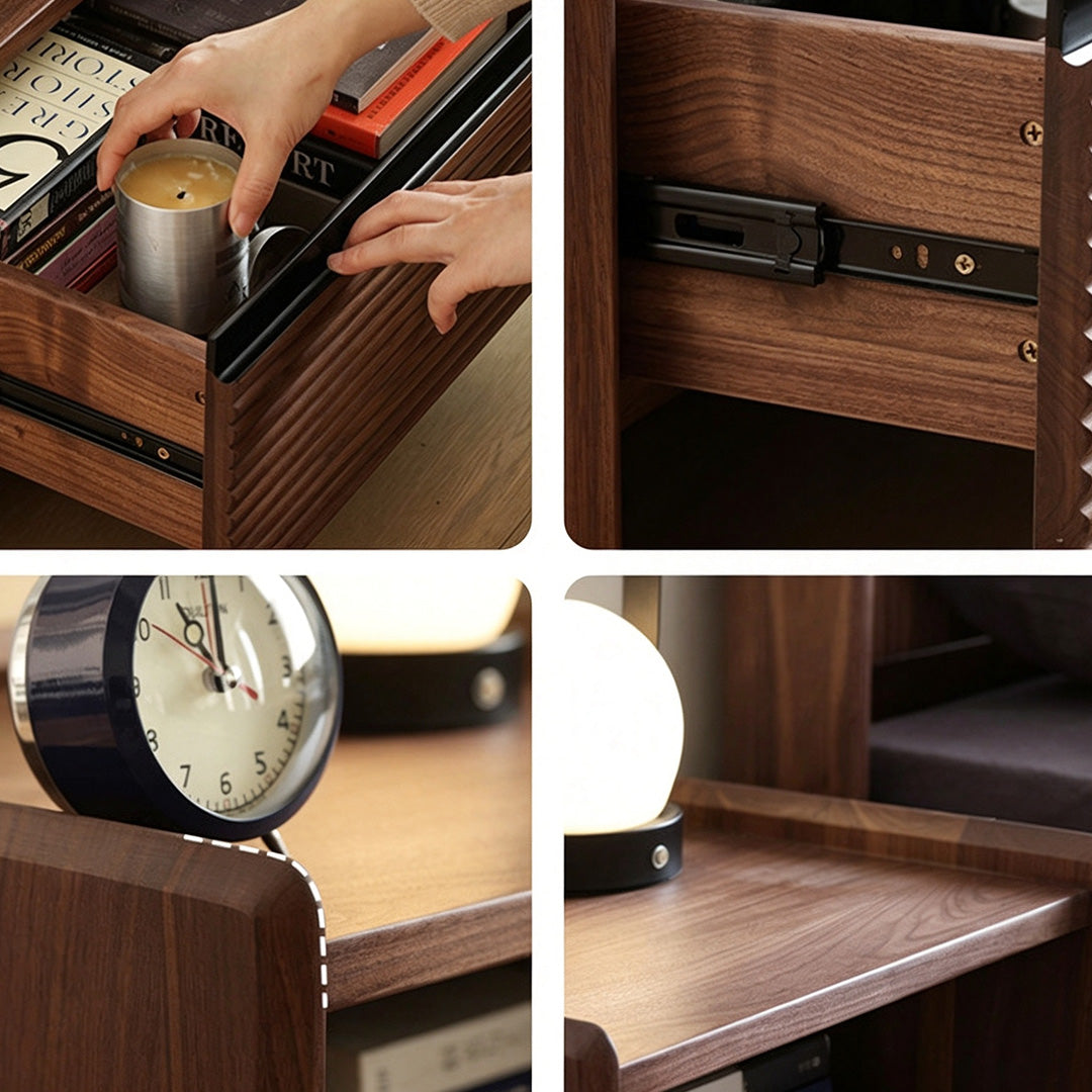 Elden Walnut Bedside Table