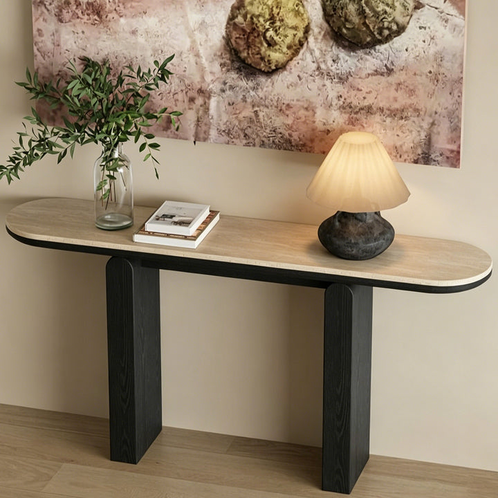 Desmond Black And Natural Wood Console Table