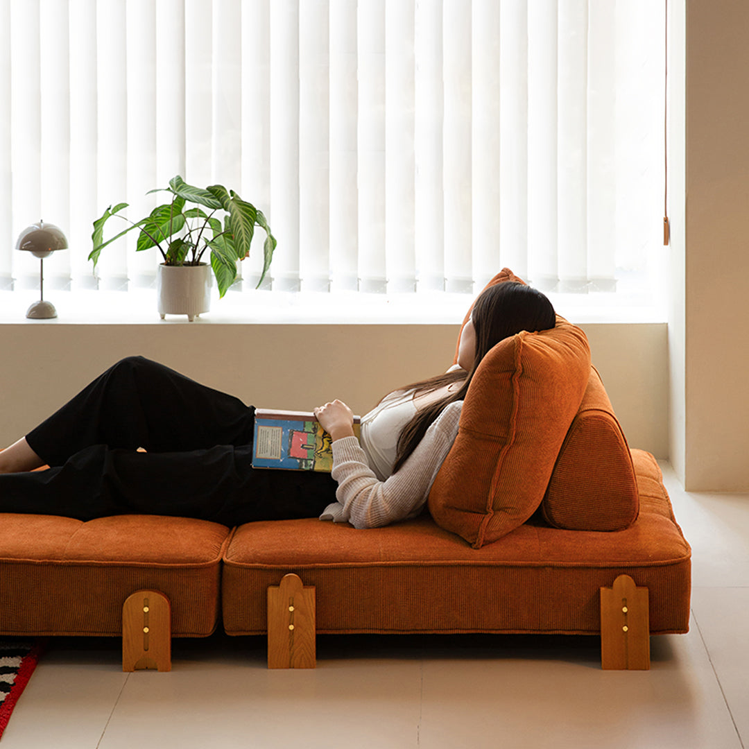 Salinas Lazy Sofa Bed, Single Sofa Bed, Corduroy with sofa convert bed