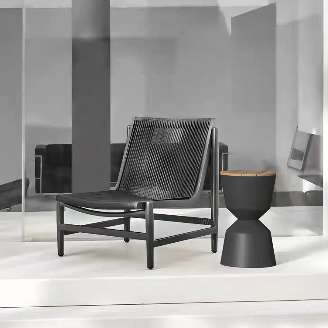 Lavoie Outdoor Lounge Chair With Footstool, Rattan-Weilai Concept