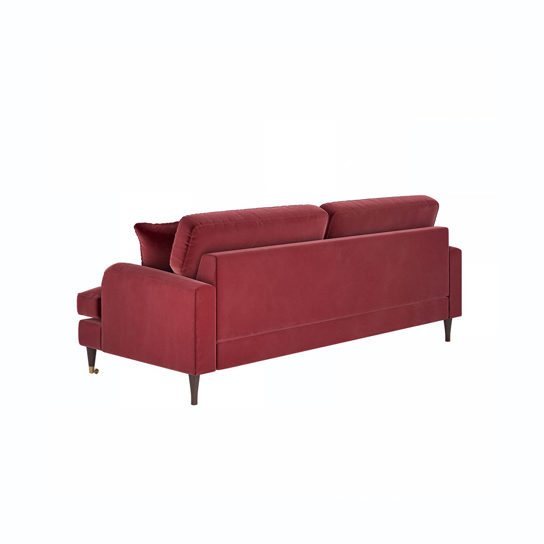 Ismail Two Seater Sofa, Loveseat, Velvet-Weilai Concept