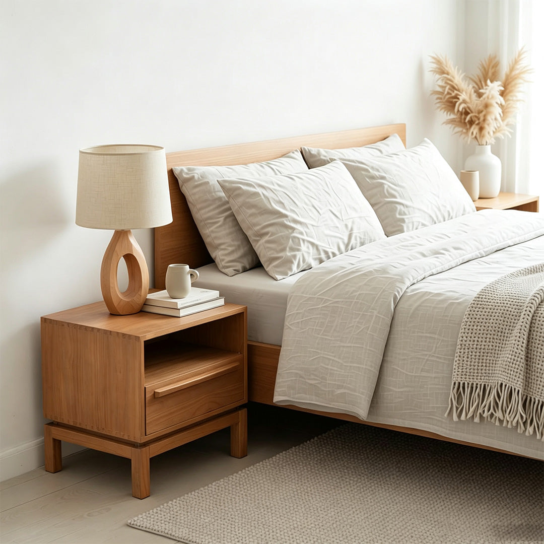 Forrest Natural Wood Bedside Table