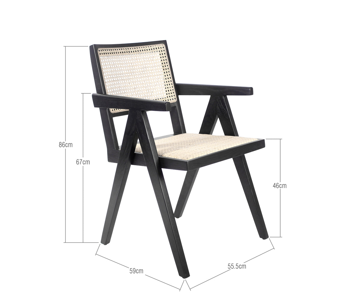 Durable Restaurant Chair Ash Wood Rattan Dinning Chairs Restaurant