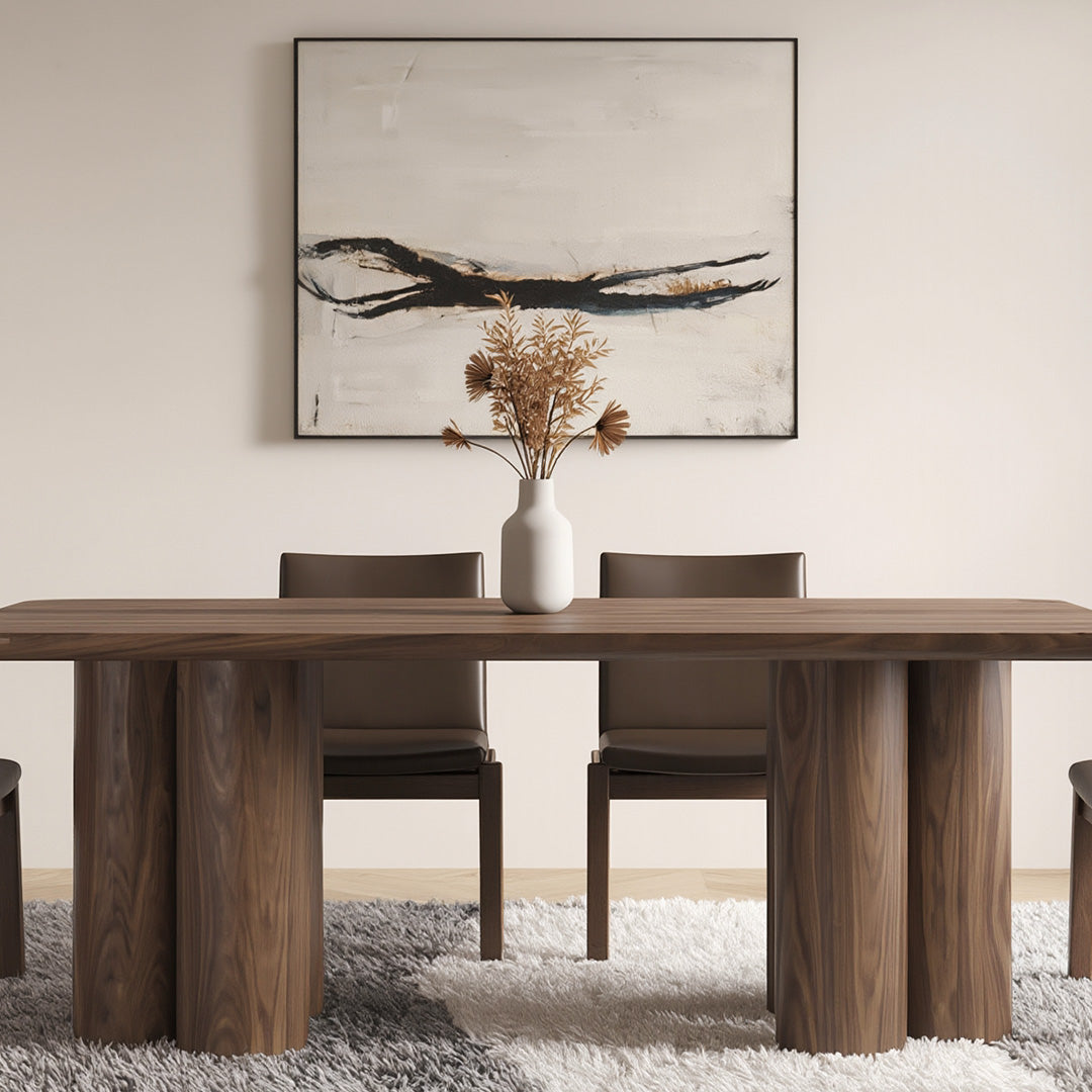 Laurel Walnut Solid Wood Dining Table