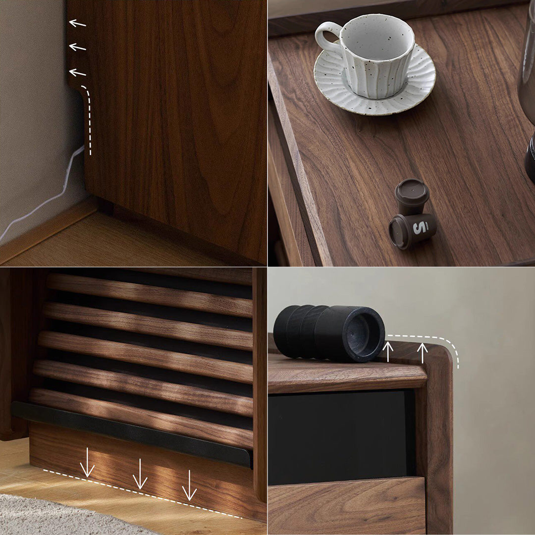 Kai Walnut Nightstand With Ambient Lighting