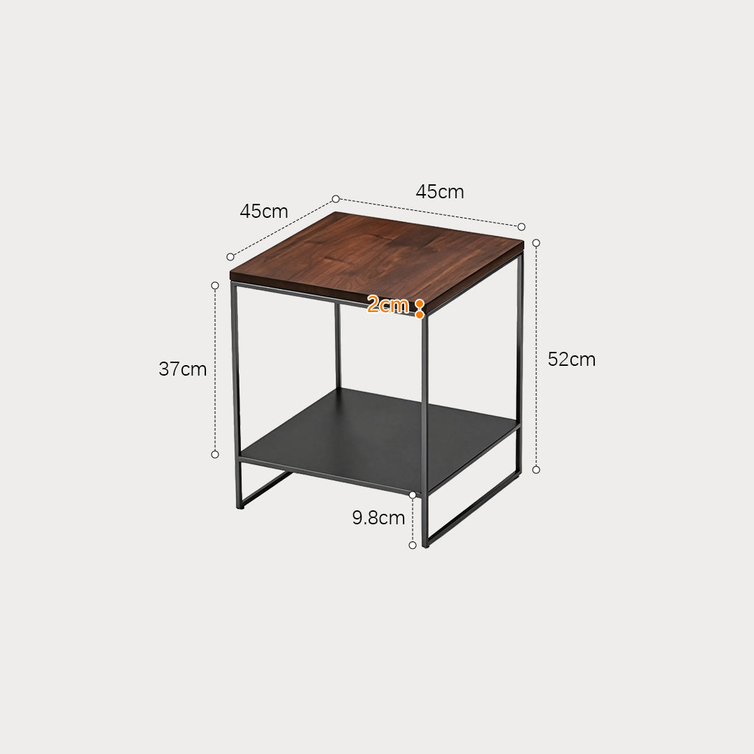 Barnaby Walnut And Metal Side Table