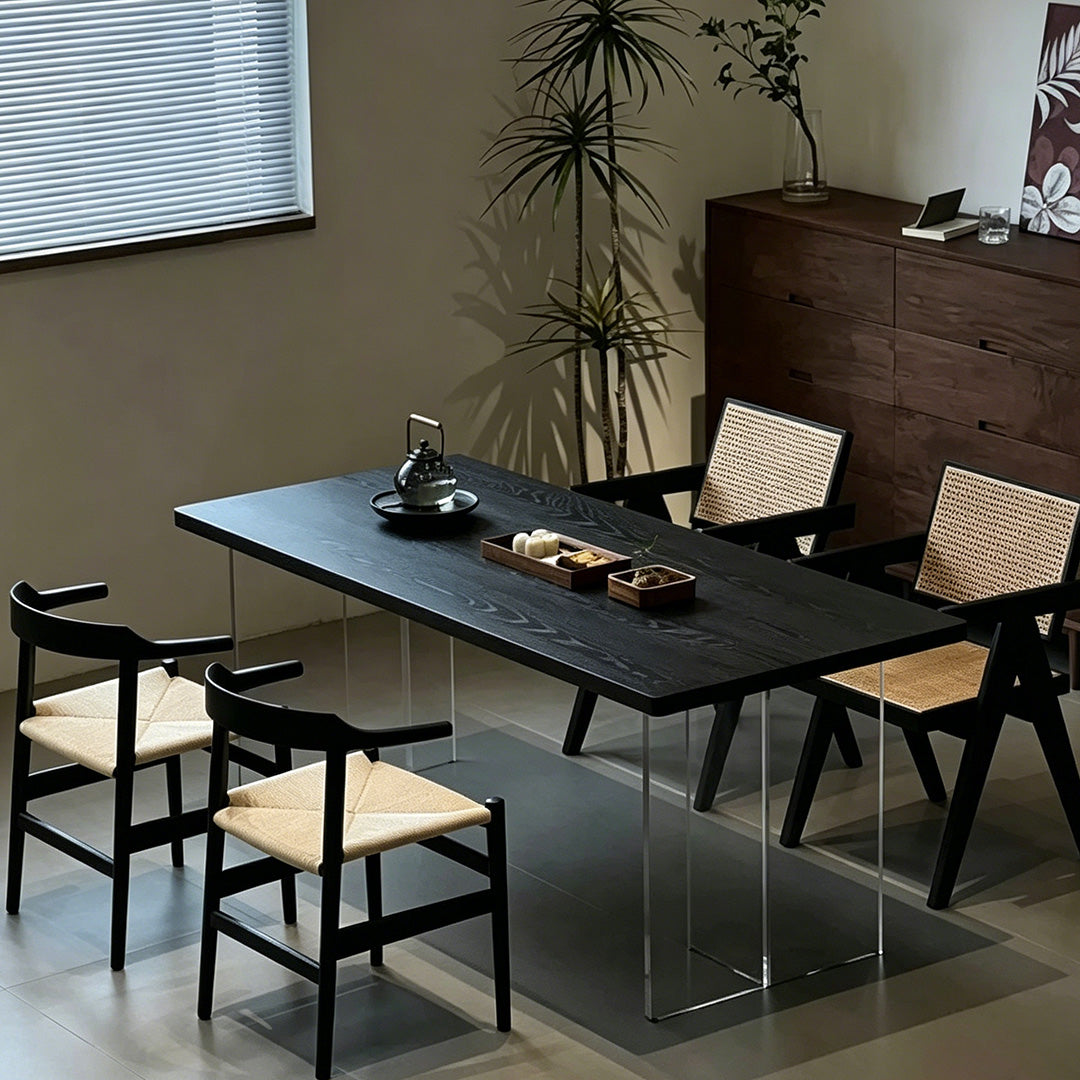 Boris Black Grain Dining Table