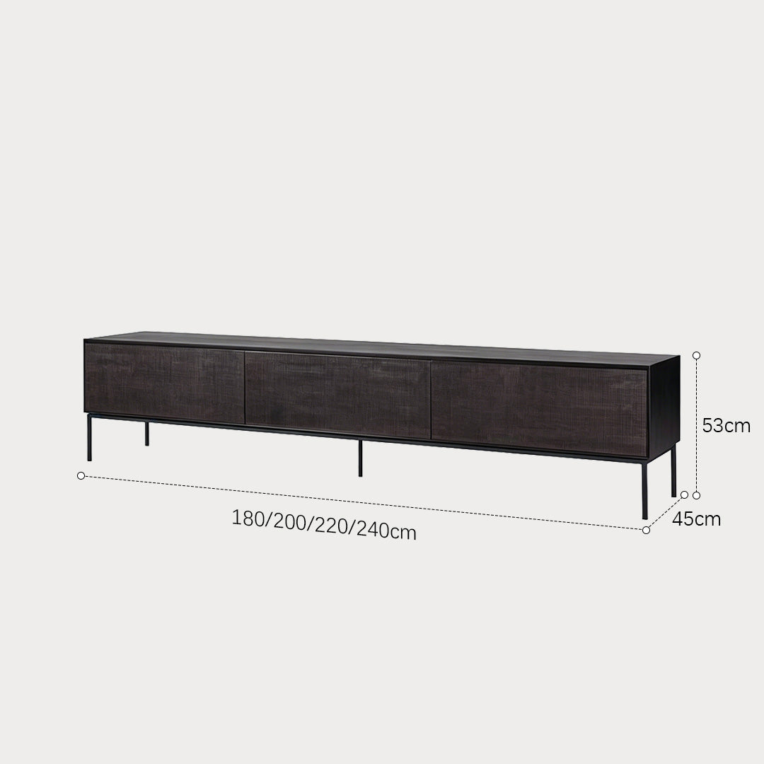 Reuben Matte Black Low Storage Unit