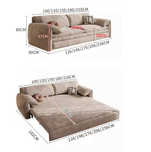 Modern Minimalist Style Multi-functional Foldable Sofa Bed