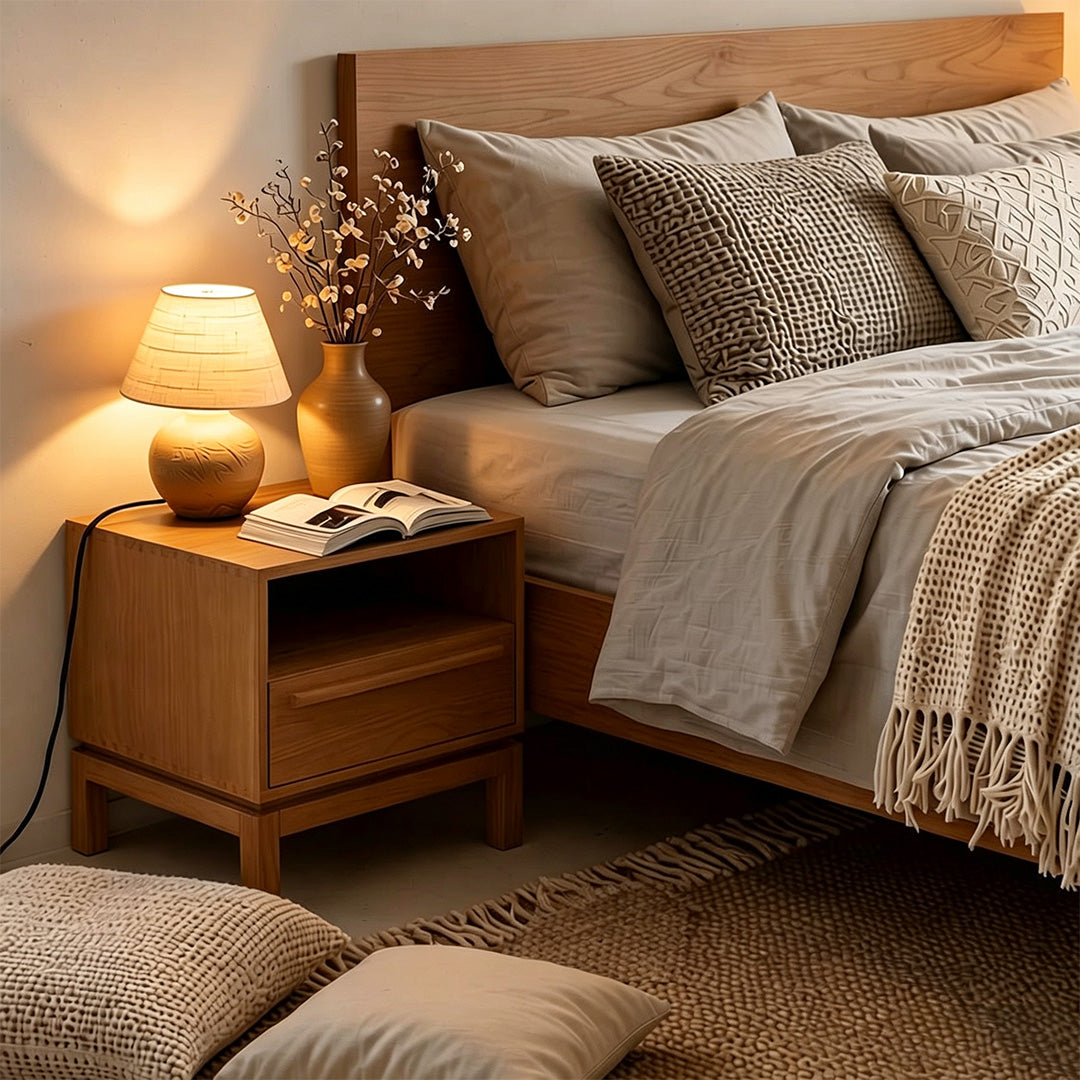 Forrest Natural Wood Bedside Table