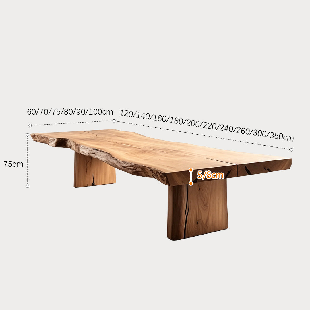Gideon Natural Live Edge Wooden Dining Table