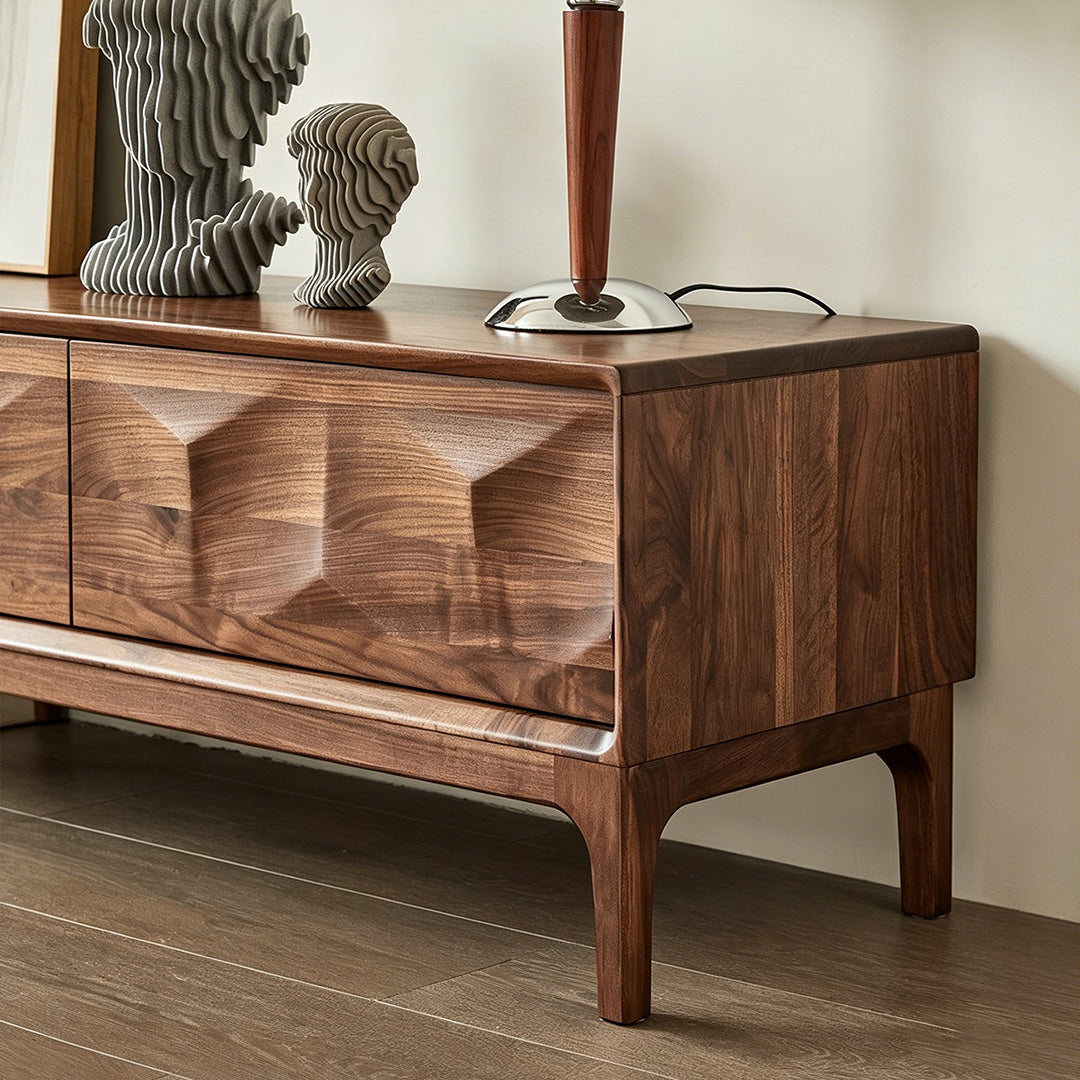 Edward Walnut Wood Low Media Console