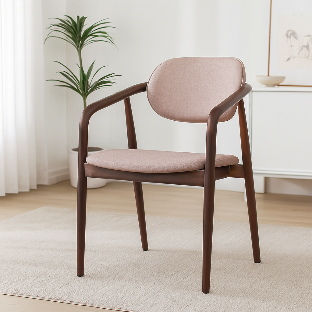 Modern Luxury Nordic Style Furniture New Solid Wooded Cushion Soft Hotel Cafe Shop Restaurant Dining Chair