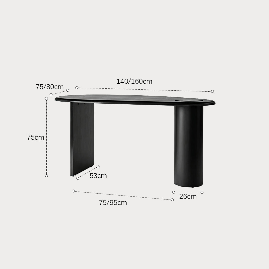 Ford Black Matte Office Desk