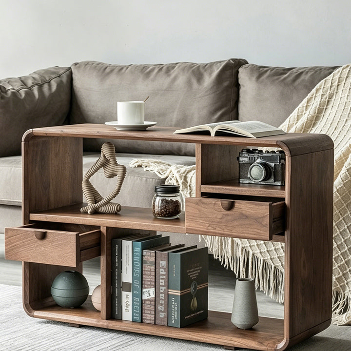 Angus Walnut Wood Console Table