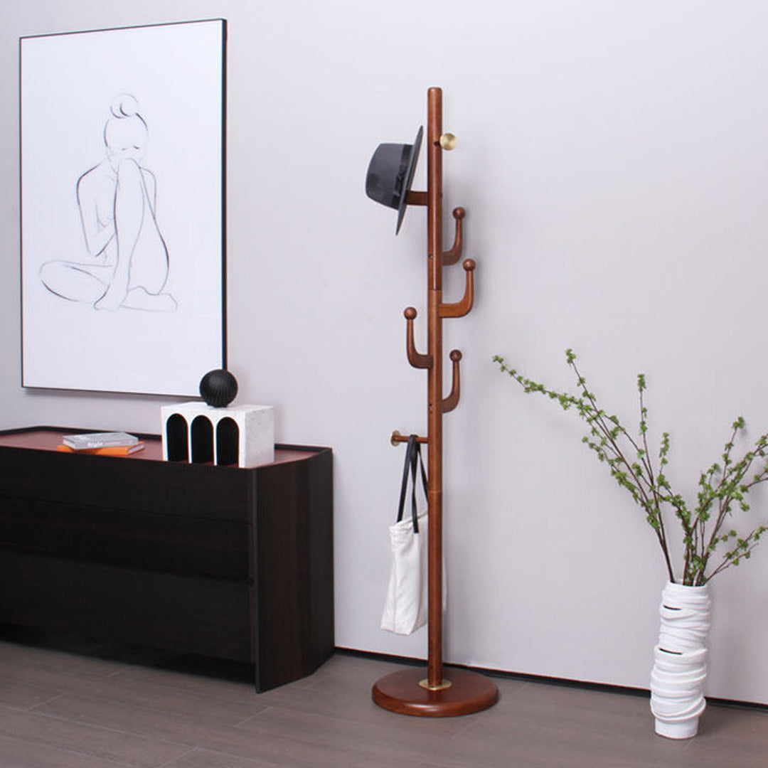 Maja Walnut Rubber Wood Coat Stand