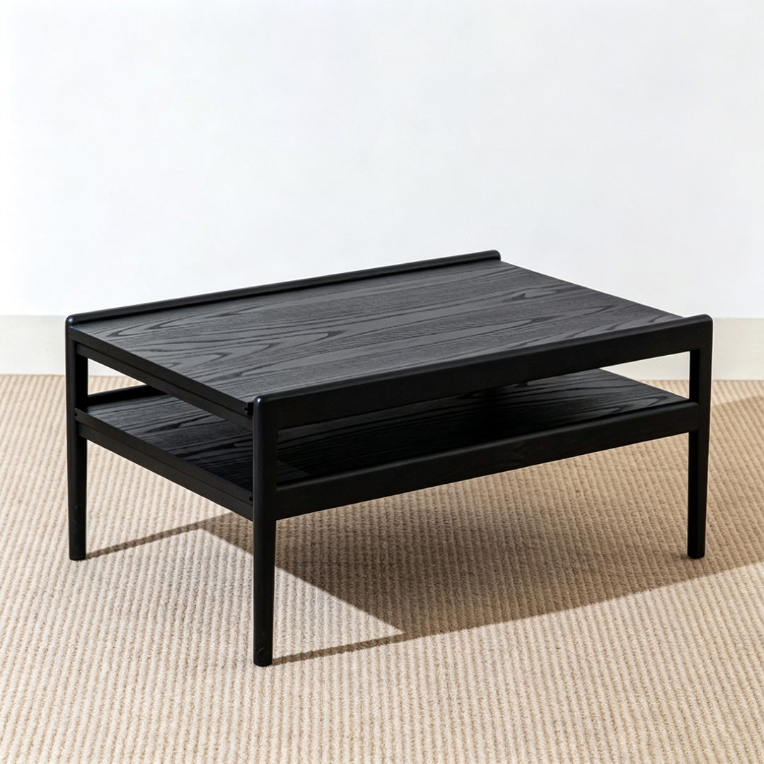 Farley Extendable Coffee Table In Black Wood