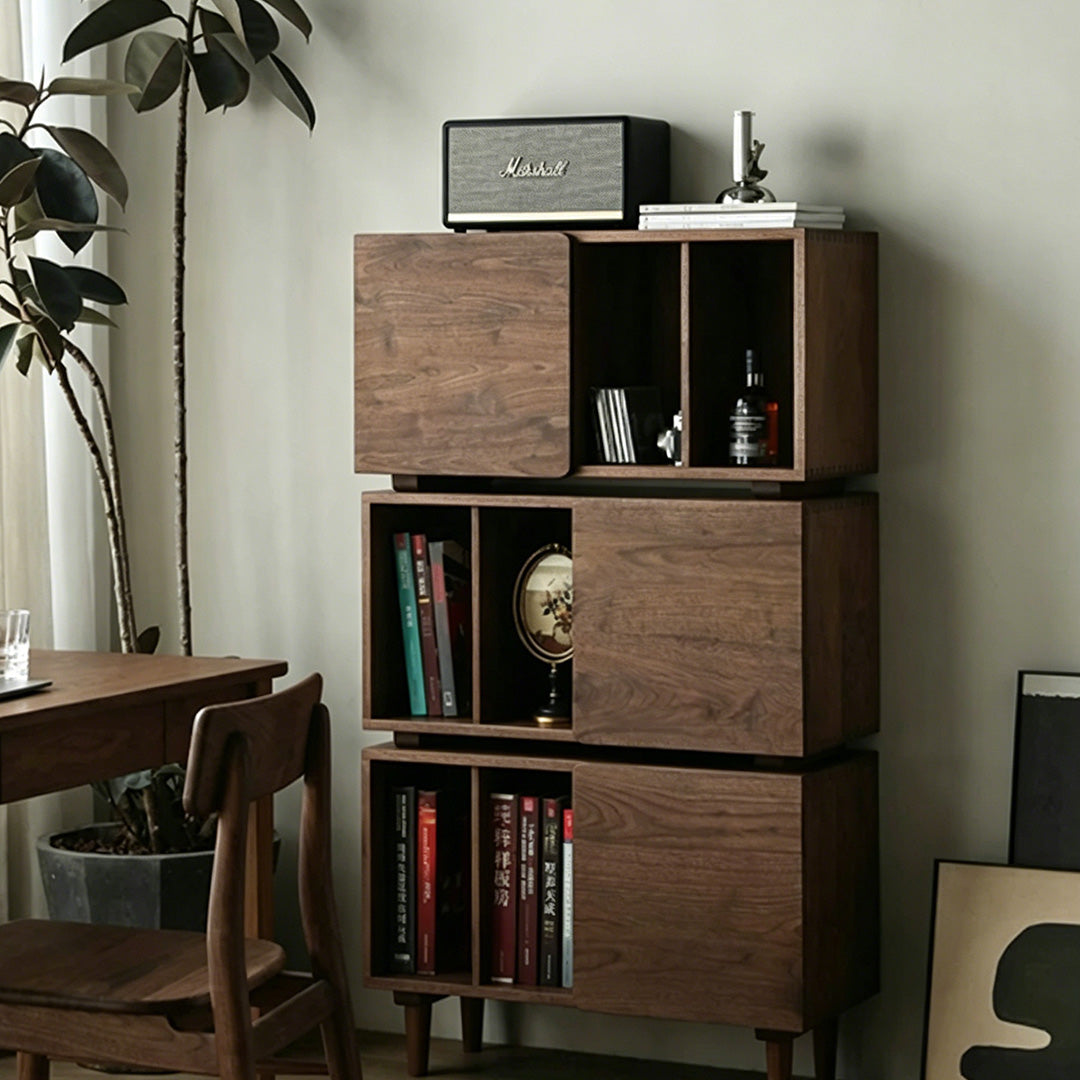 Atticus Walnut Modular Storage Cabinet