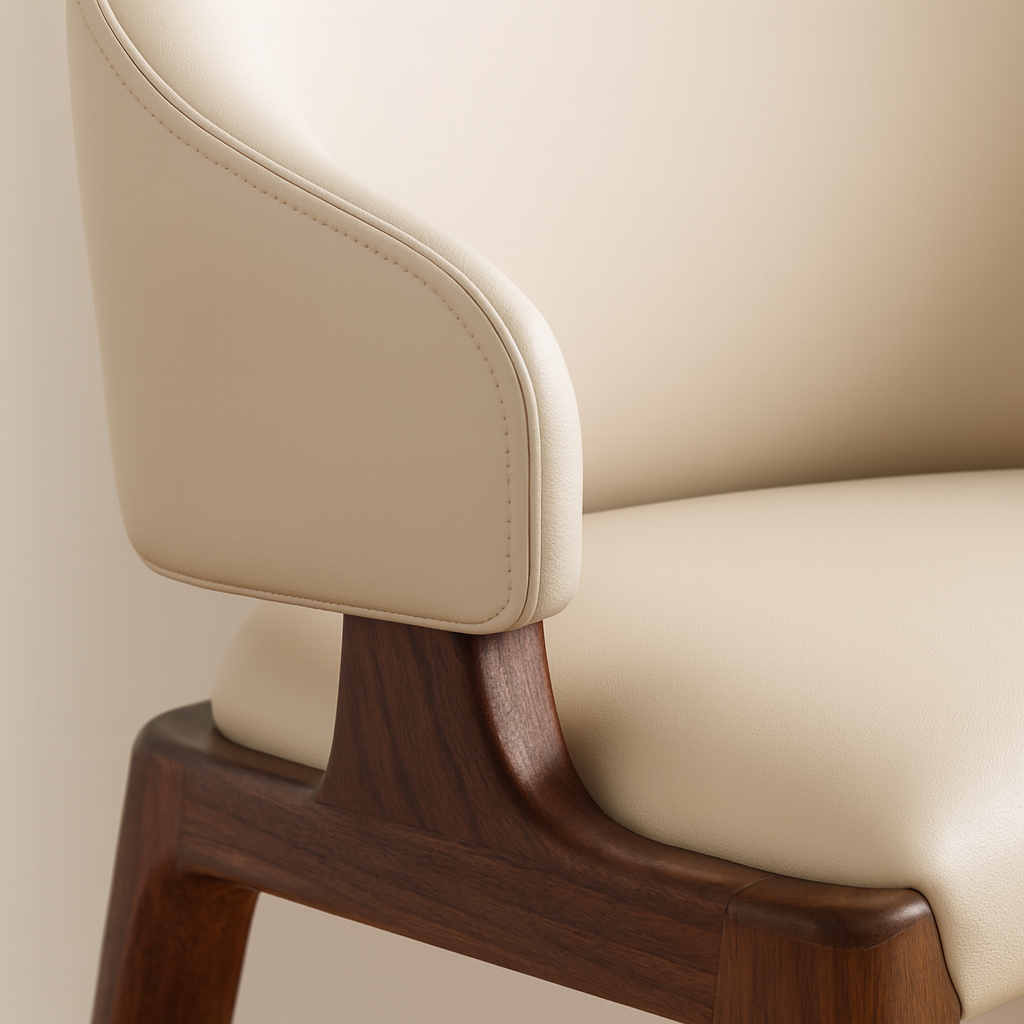 Simple Design Nordic Dining Chair Dining Room Furniture Ash Solid Wood Padded Seat Restaurant Dining Chairs for Commercial close-up product detail image