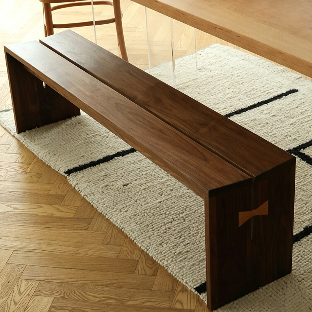 Arlo Walnut Solid Wood Bench