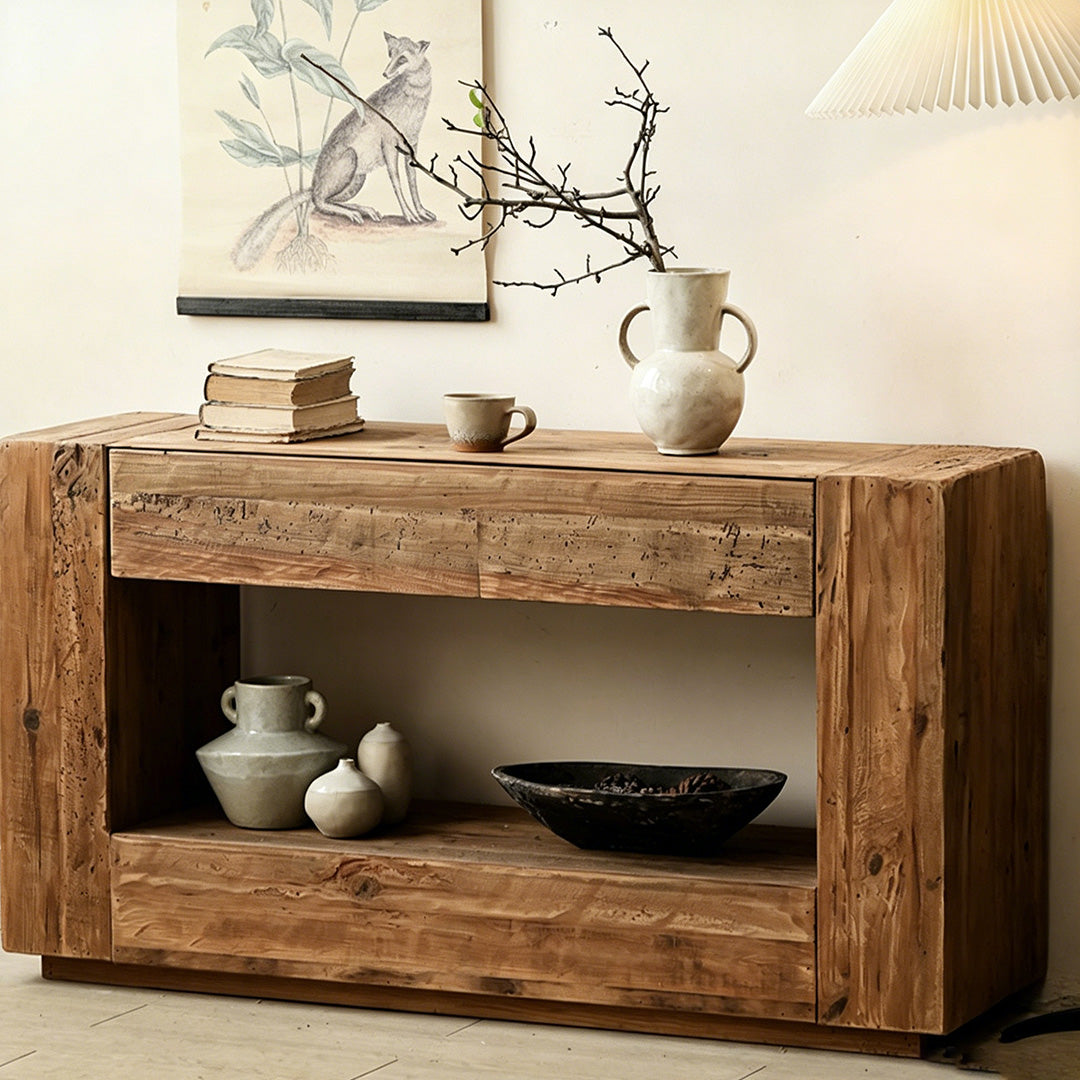 Patrick Rustic Wood Console Table