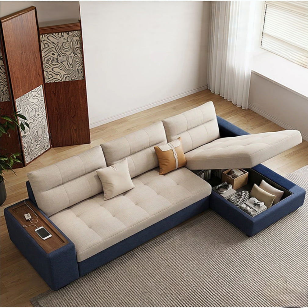 Stylish Sectional Design With Chaise Lounge & Practical Storage